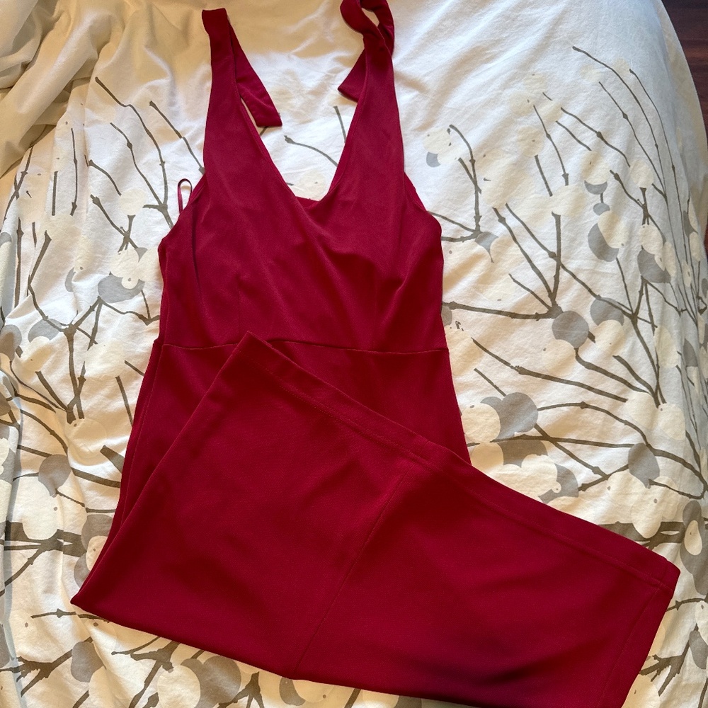 Gap halter neck midi dress, low back